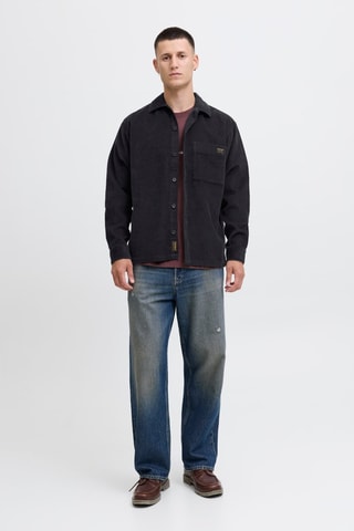 Chemise en velours en coton biologique - Noir