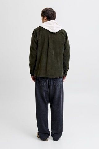 Chemise en velours en coton biologique - Vert foncé