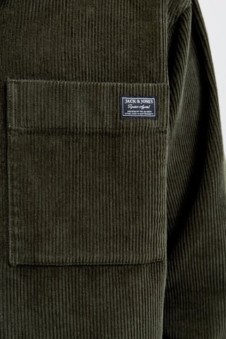 Chemise en velours en coton biologique - Vert foncé