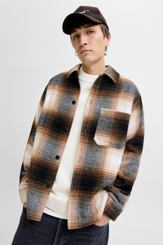 Chemise - Marron et écru