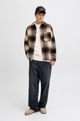 Chemise - Marron et écru