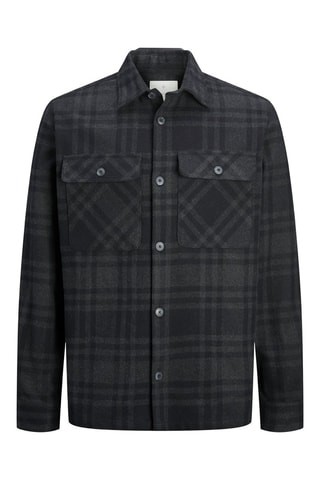 Chemise en coton biologique - Noir et gris