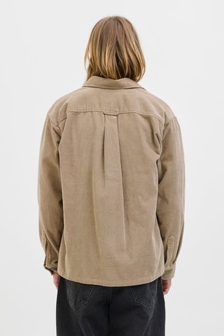 Chemise en velours en coton biologique - Beige