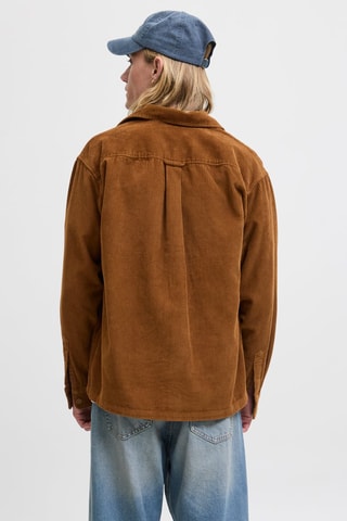 Chemise en velours en coton biologique - Marron