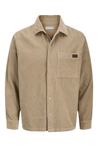 Chemise en velours en coton biologique - Beige