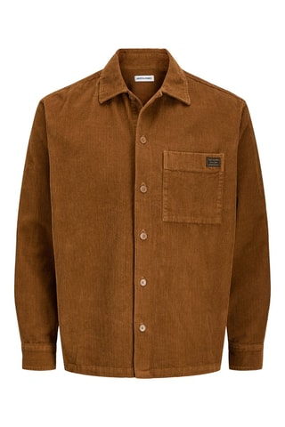 Chemise en velours en coton biologique - Marron