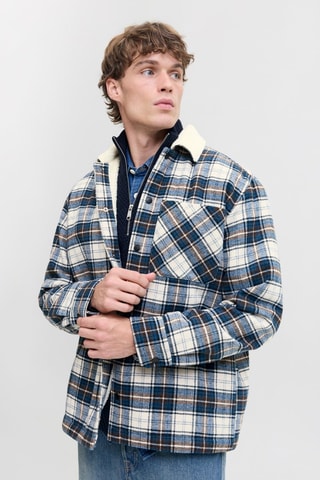 Surchemise - Ecru et bleu cobalt