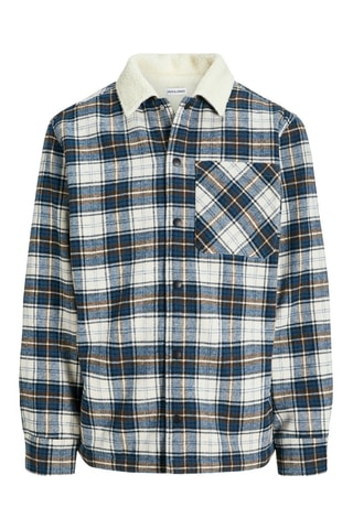 Surchemise - Ecru et bleu cobalt