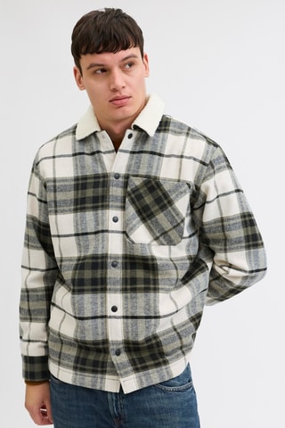 Surchemise - Ecru et vert olive