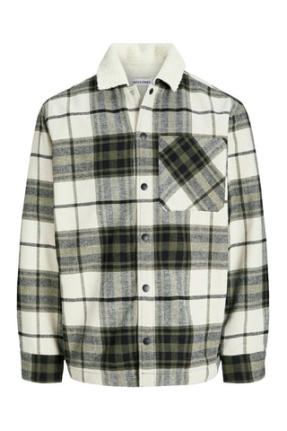 Surchemise - Ecru et vert olive