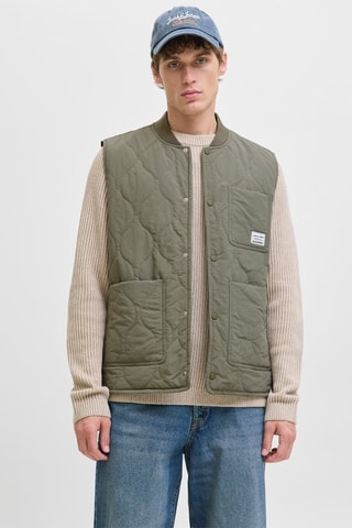 Doudoune sans manches - Vert olive