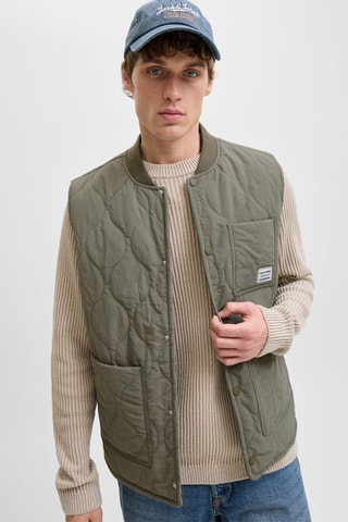 Doudoune sans manches - Vert olive