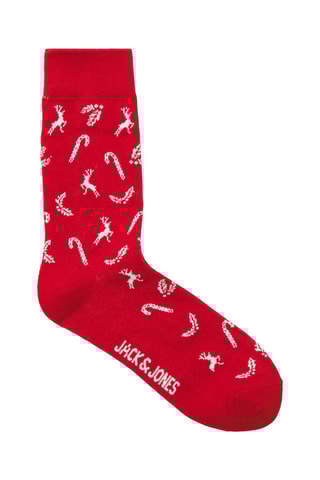 3 paires de chaussettes - Rouge et vert olive