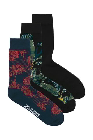 3 paires de chaussettes - Noir, rouge et vert