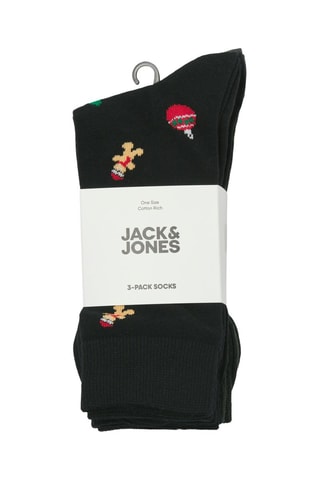 3 paires de chaussettes - Noir et vert foncé