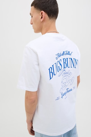 T-shirt Bugs Bunny - Looney Tunes - Blanc et bleu