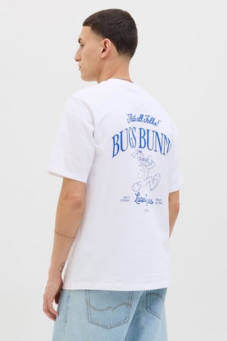 T-shirt Bugs Bunny - Looney Tunes - Blanc et bleu