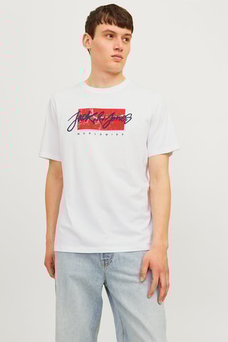 T-shirt - Blanc et rouge