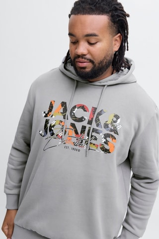 Sweat à capuche - Gris clair chiné