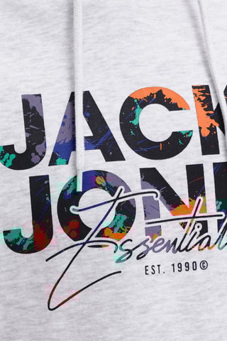 Sweat à capuche - Blanc chiné