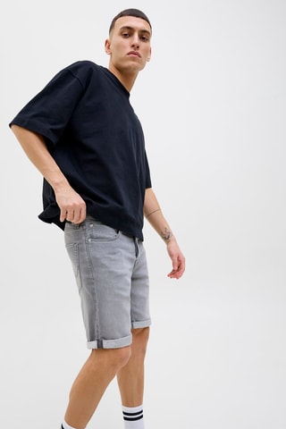 Short en jean - Gris