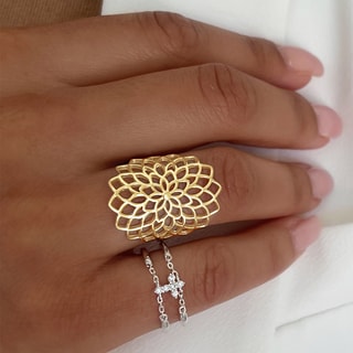 Anillo - Latón bañado