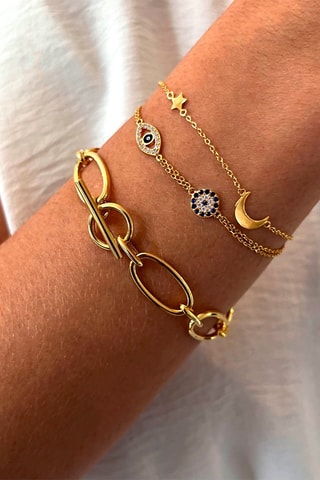 Pulsera bañada en oro fino amarillo