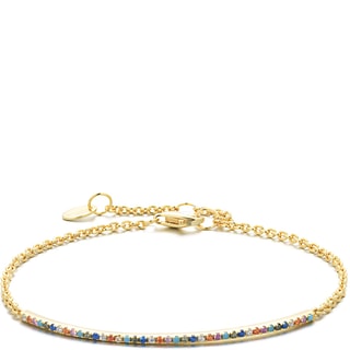 Pulsera - Latón bañado y piedras preciosas