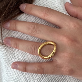 Anillo - Latón bañado