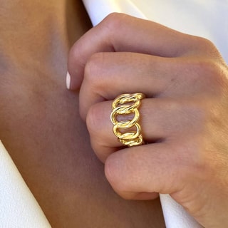 Anillo - Latón bañado