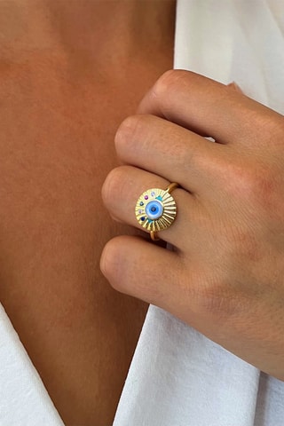 Anillo bañado en oro fino