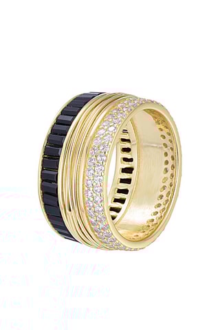 Anillo - Dorado y negro