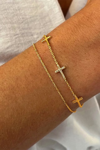 Pulsera bañada en oro fino amarillo