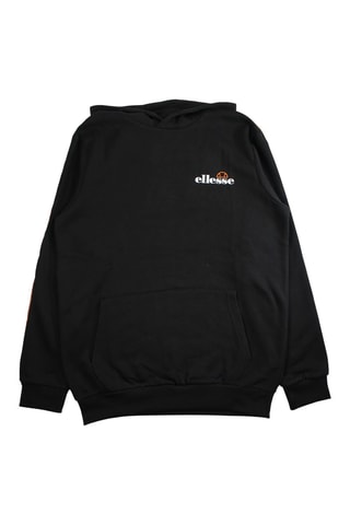 Sweat com capuz - Preto - Branco, preto e laranja