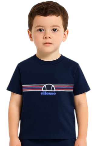 Pack de 2 t-shirts e 2 calças de treino - Azul-marinho e branco - Branco e azul