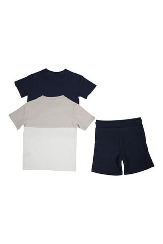 Pack de 2 t-shirts e calções - Azul-marinho e cinzento - Azul e cinzento