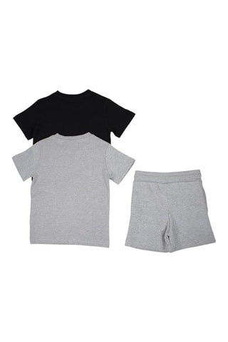 Pack de 2 t-shirts e calções - Preto e cinzento - Preto e cinzento
