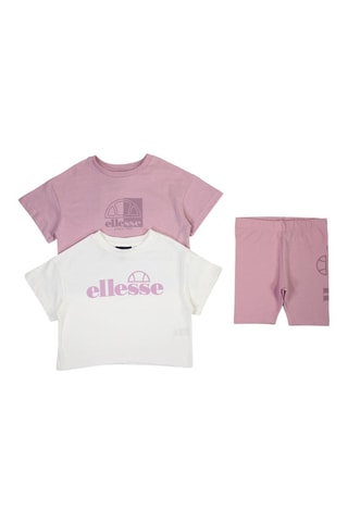 Pack de 2 t-shirts e calções ciclista - Rosa - Branco e rosa