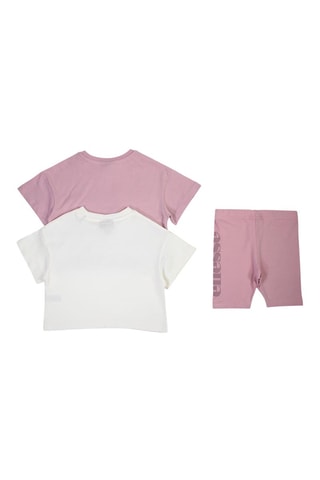 Pack de 2 t-shirts e calções ciclista - Rosa - Branco e rosa