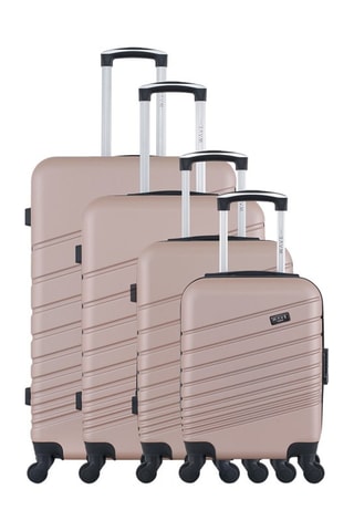 Set de 4 valises Tigre - 46/55/65/75 cm  - Doré rose