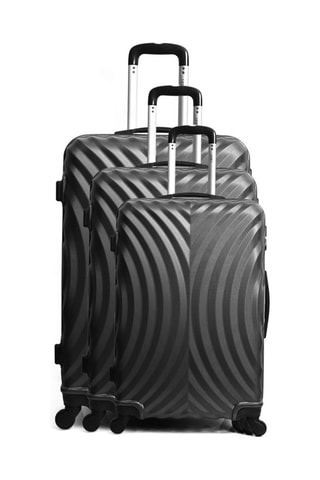 Set de 3 valises Lagos - 55/65/75 cm - Noir