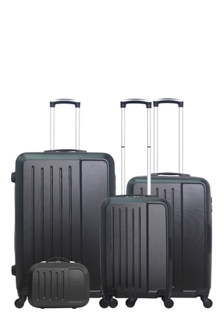 Set de 3 valises et vanity Vesuvio - 55/65/75/23 cm - Noir