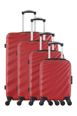 Set de 4 valises Danube (XXS/S/M/L) - 46/55/65/75 cm - Bordeaux