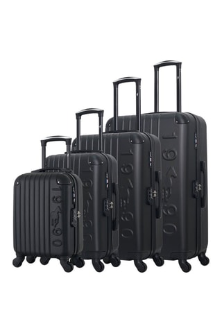 Set de 4 valises Porter-M (XXS/S/M/L)  - 46/55/65/75 cm  - Noir