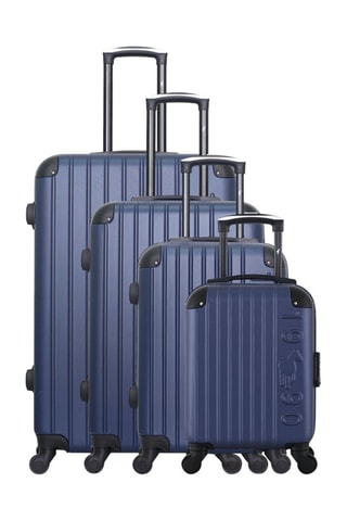 Set de 4 valises Porter-M (XXS/S/M/L)  - 46/55/65/75 cm  - Bleu