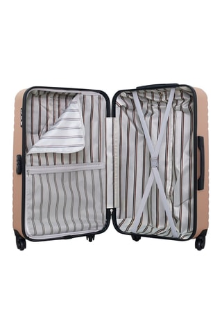 Set de 3 valises Fred-A (S/M/L) - 50/60/70 cm  - Rose et doré