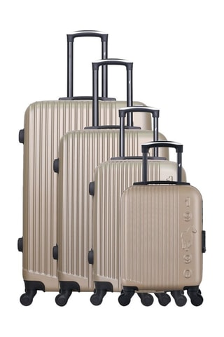 Set de 4 valises Liam-M (XXS/S/M/L)  - 46/55/65/75 cm  - Beige