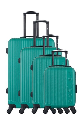 Set de 4 valises Liam-M (XXS/S/M/L)  - 46/55/65/75 cm  - Vert