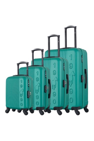 Set de 4 valises Liam-M (XXS/S/M/L)  - 46/55/65/75 cm  - Vert