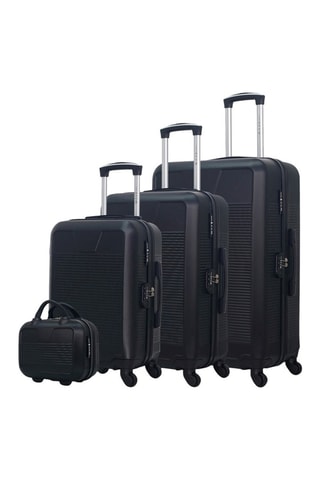 Set de 3 valises et vanity Selenga-C - 55/65/75/30 cm  - Noir